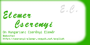 elemer cserenyi business card